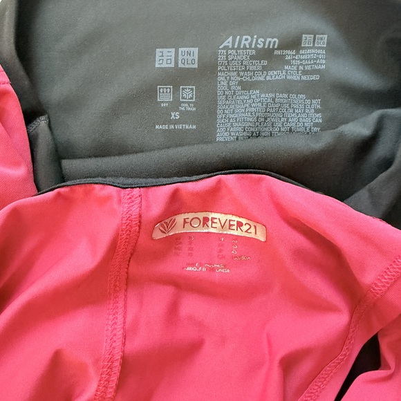 XXS Athletic Sets Forever 21 Pink Muscle Tank sports bra + airism biker shorts - Picture 6 of 7